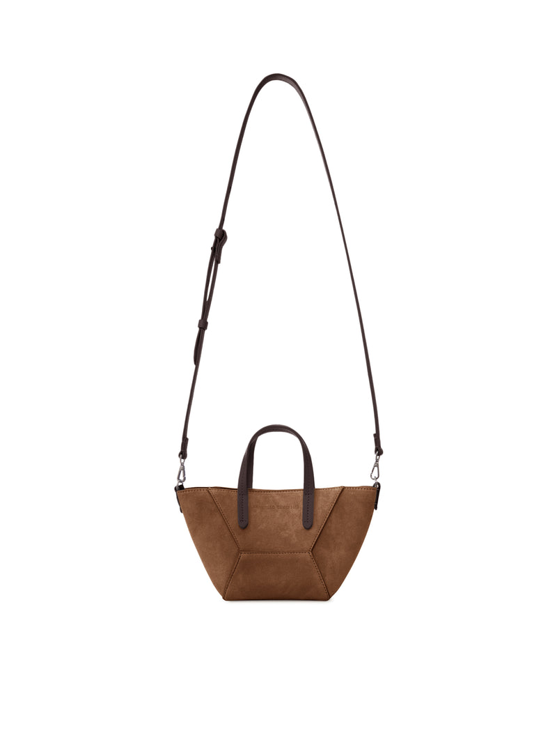 MINI SUEDE BAG WITH SHOULDER STRAP
