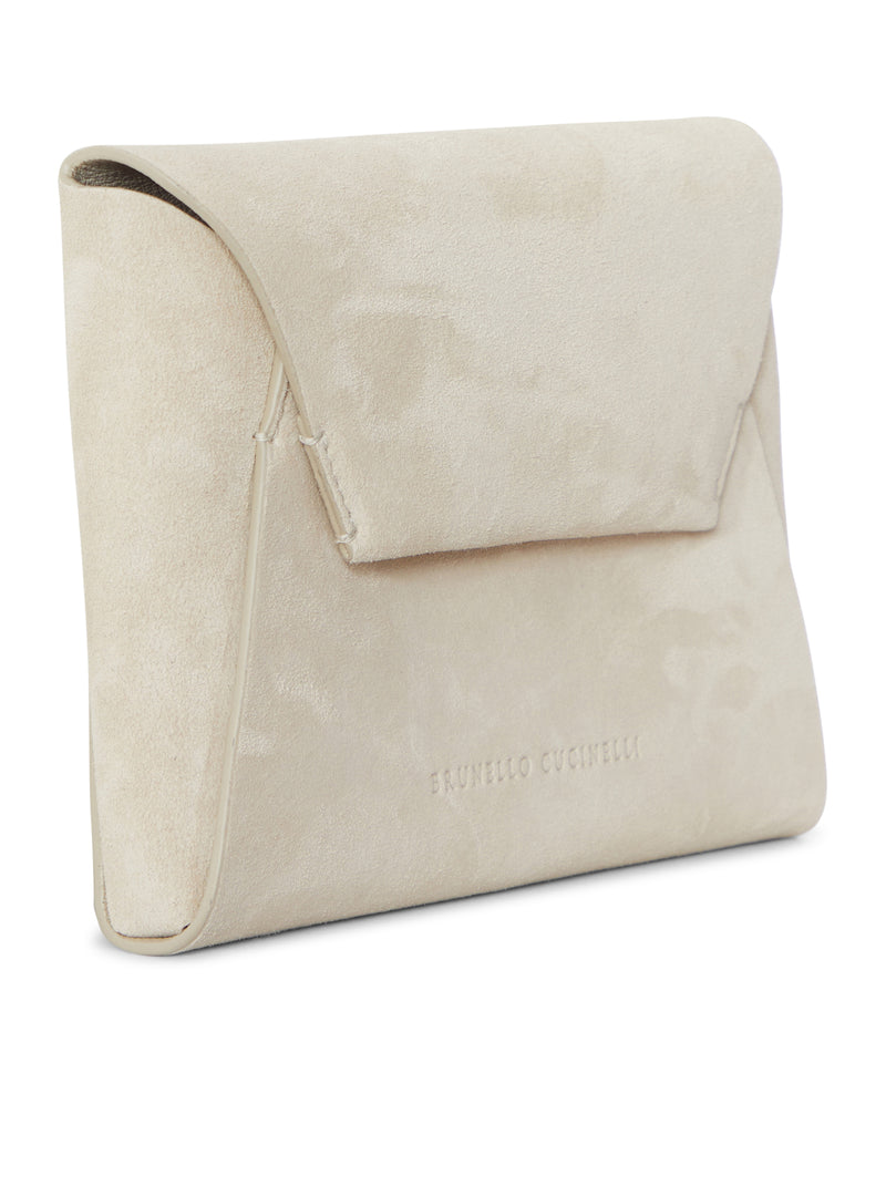 SUEDE CALFSKIN CLUTCH