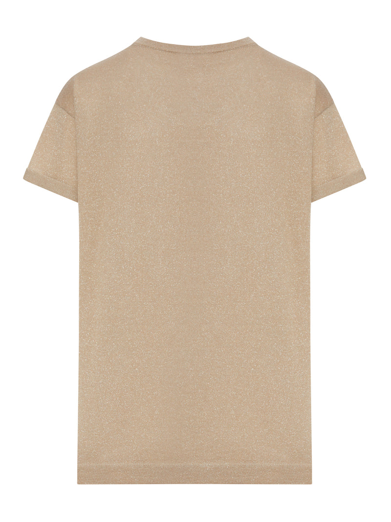CASHMERE AND SILK LUREX T-SHIRT
