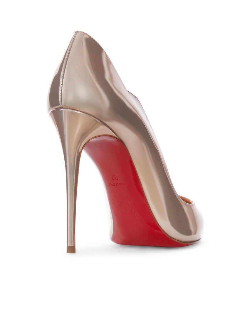 NUDE PATENT LEATHER DÉCOLLETÉ WITH STILETTO HEEL