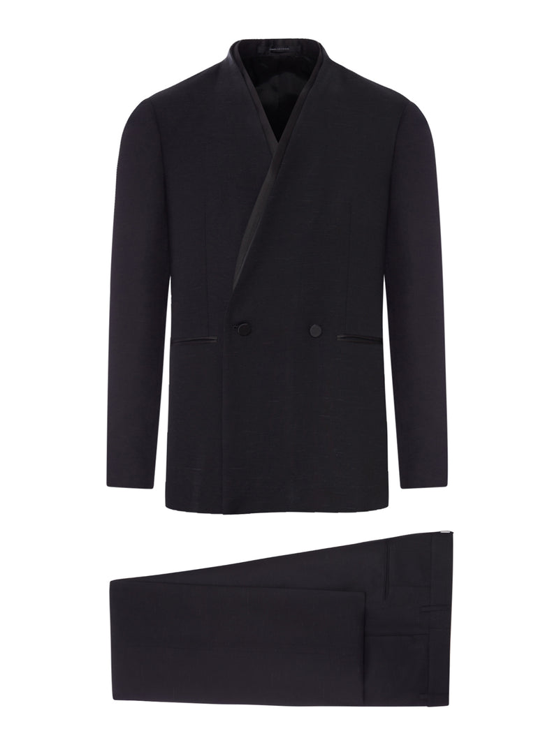 TAILORED DOUBLE-BREASTED SUIT WITH SHAWL LAPEL