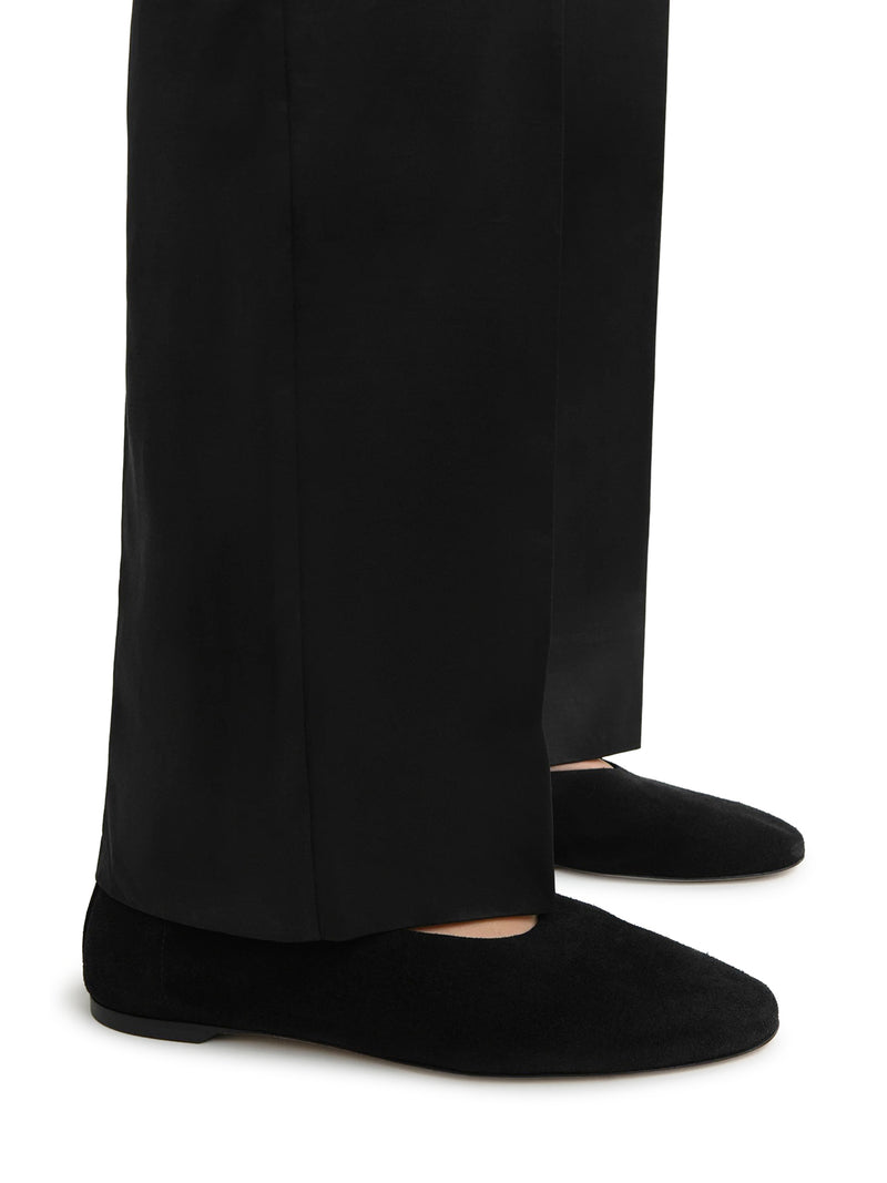 BLACK SUEDE BALLERINAS
