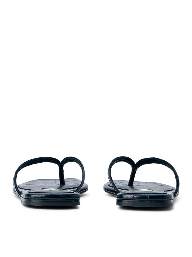 CROCO-EMBOSSED FLIP-FLOPS
