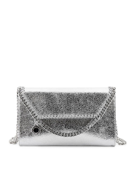 FALABELLA METALLIC FABRIC SHOULDER BAG