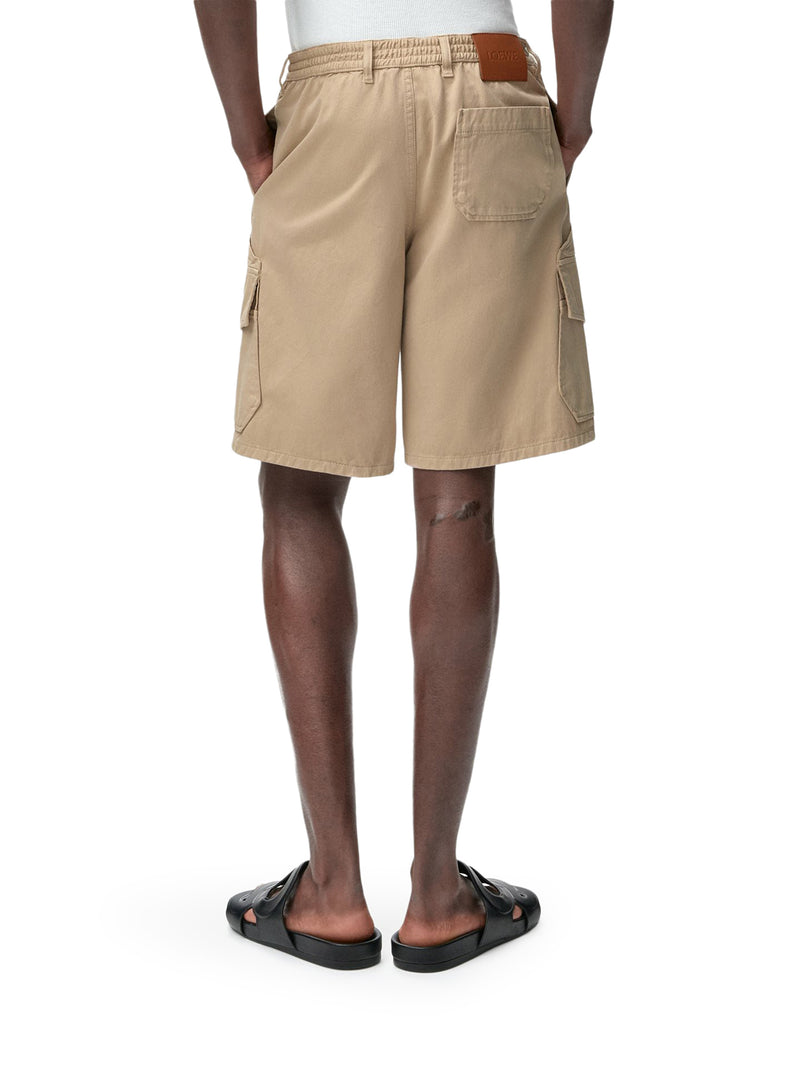 SHORTS IN LIGHT WASHED COTTON SATIN