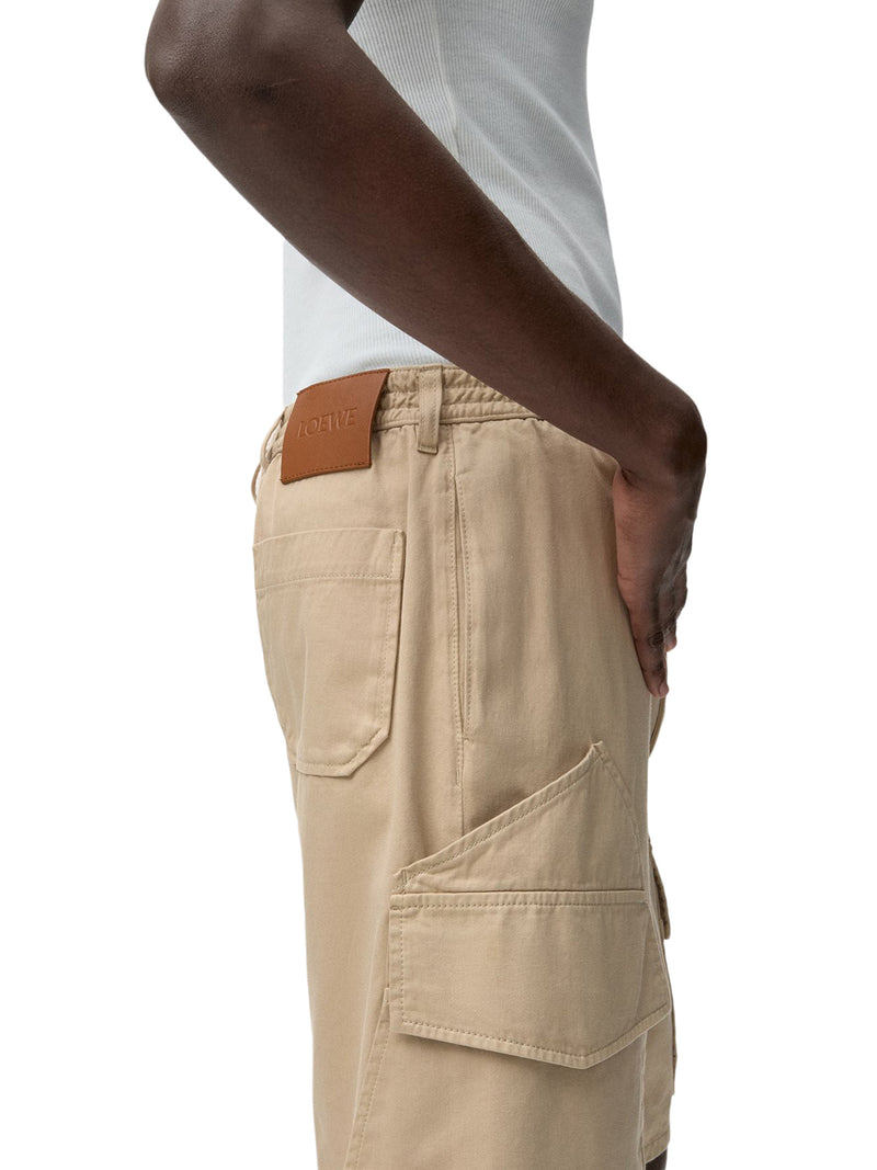 SHORTS IN LIGHT WASHED COTTON SATIN