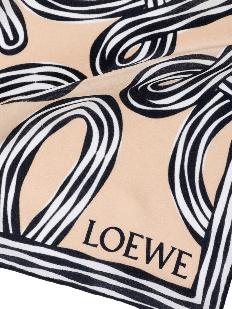 SILK SCARF WITH ALL-OVER ANAGRAM PRINT