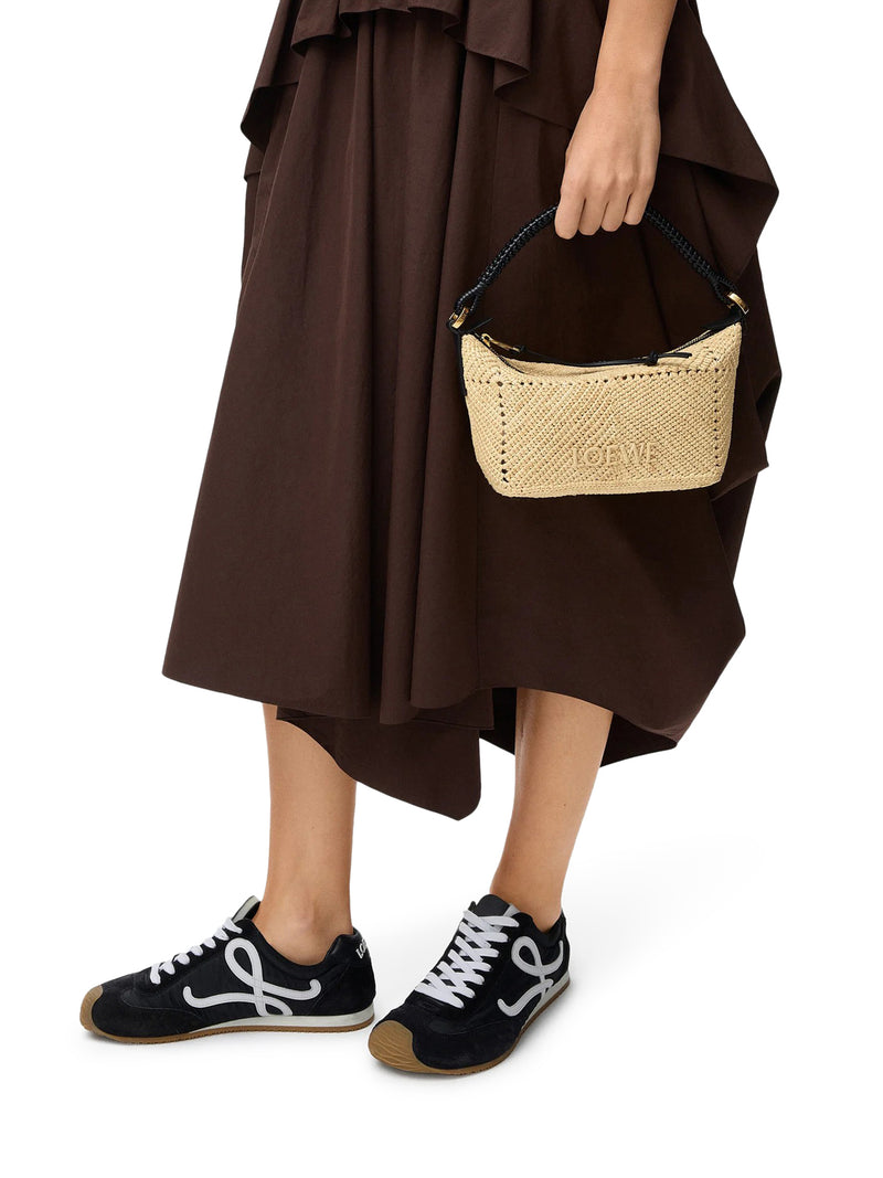 CALA MINI BAG IN CALFSKIN AND RAFFIA