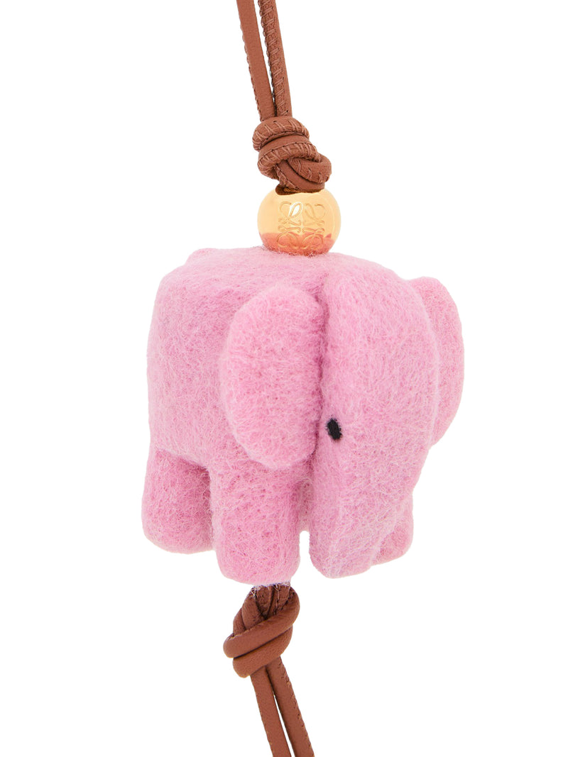 ELEPHANT PENDANT IN FELT AND CALFSKIN