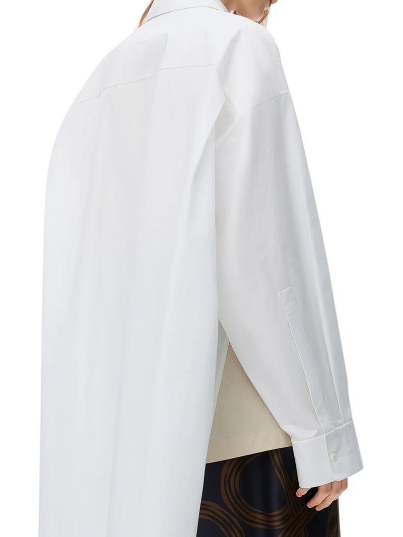ASYMMETRIC COTTON POPLIN SHIRT