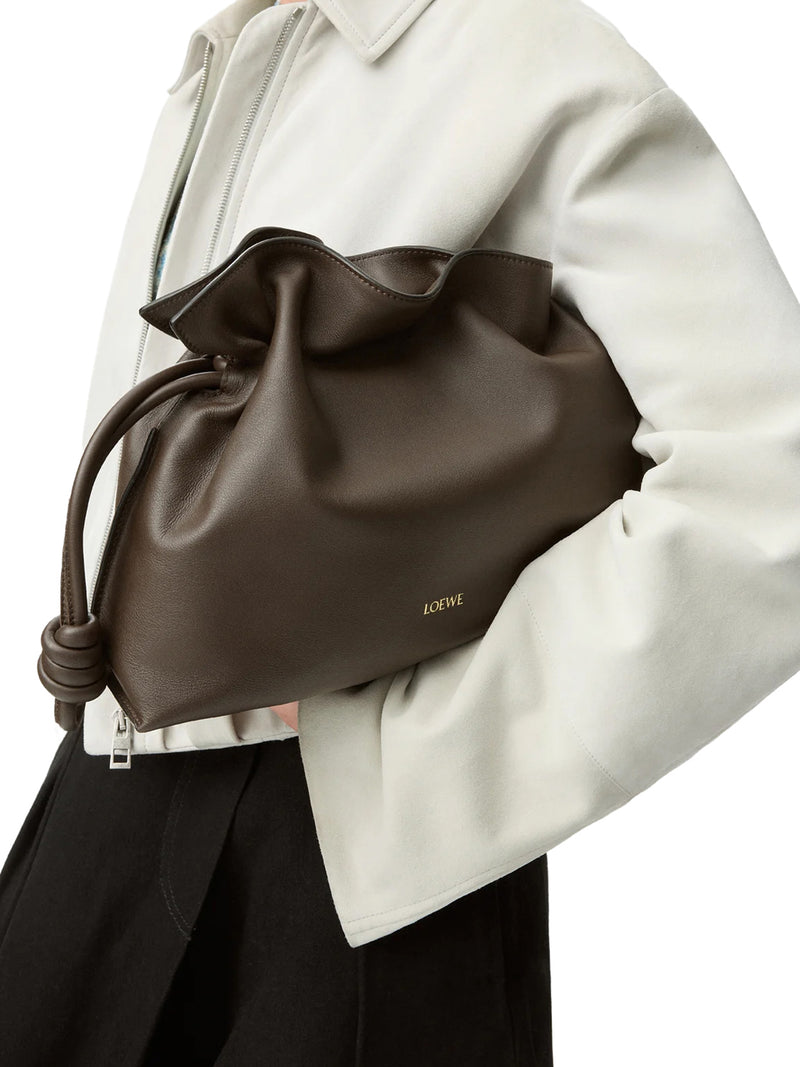 MEDIUM FLAMENCO CLUTCH BAG IN CALFSKIN NAPPA
