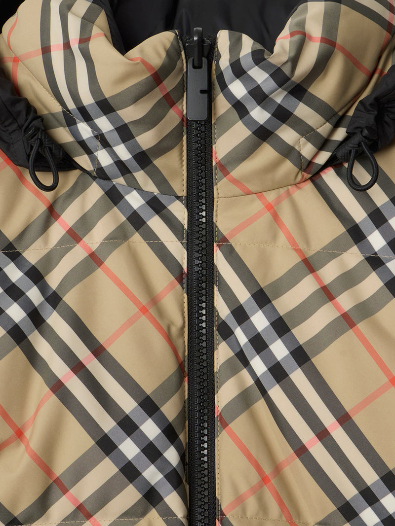SNOWDON CHECK REVERSIBLE DOWN JACKET