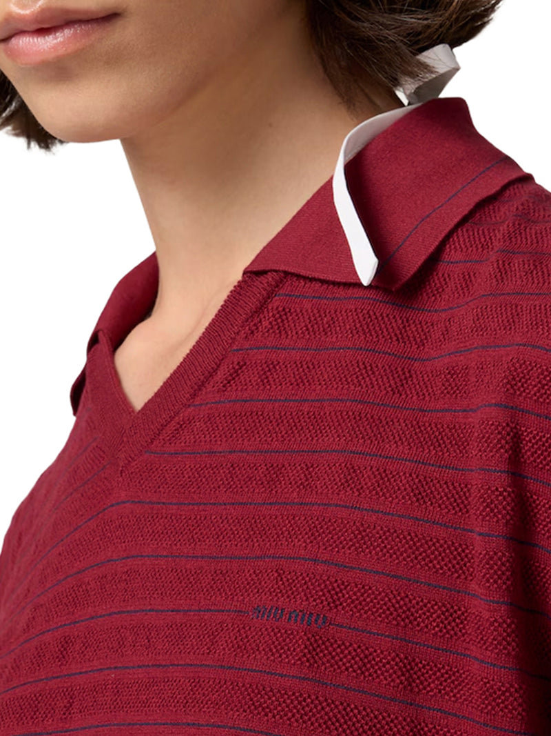 V-NECK COTTON SWEATER