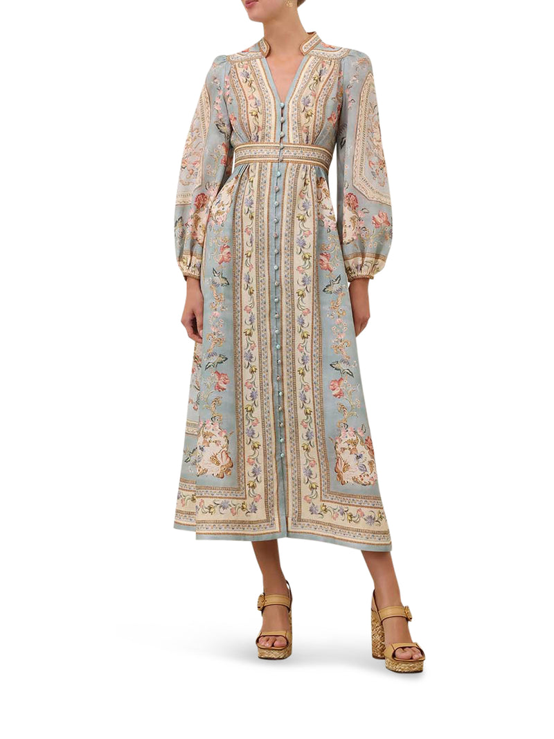 ROSELIGHT PLUNGE MIDI DRESS