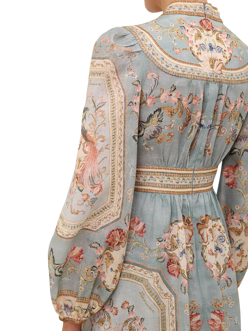 ROSELIGHT PLUNGE MIDI DRESS