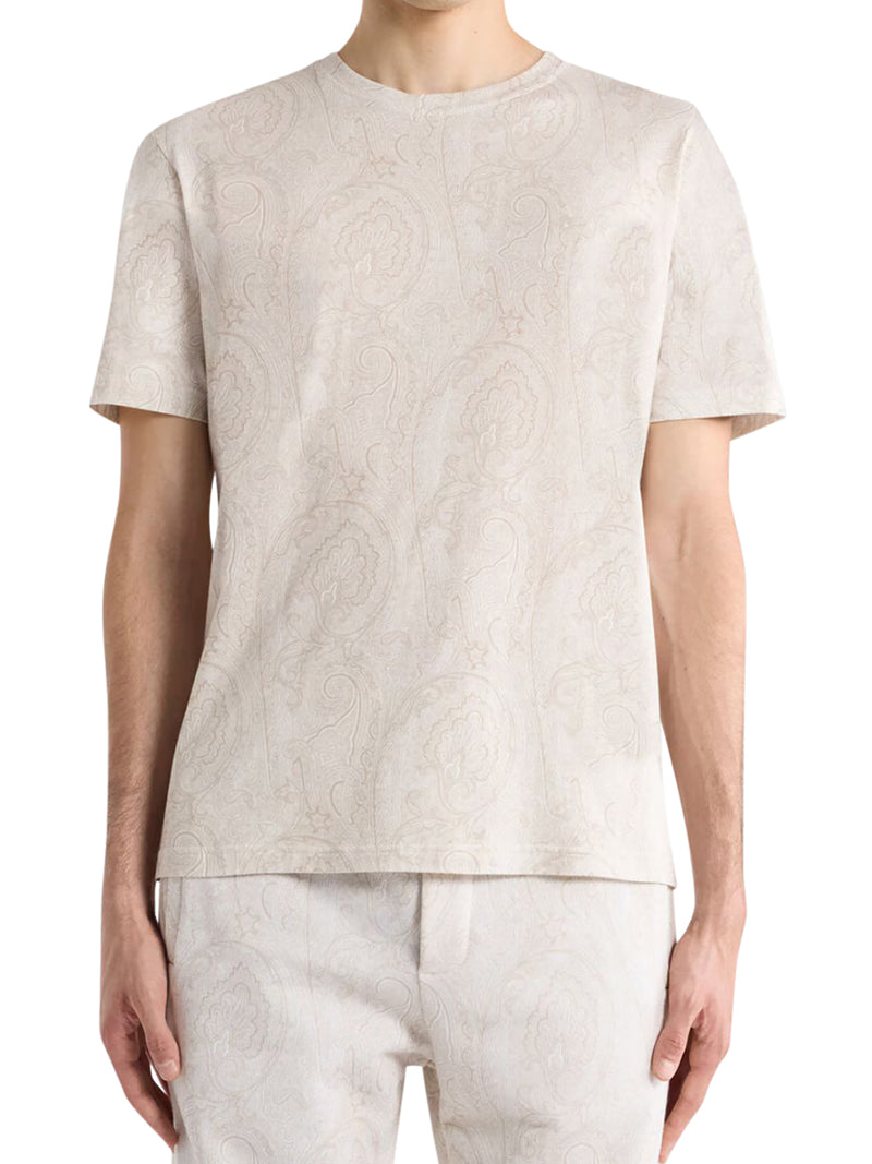 COTTON T-SHIRT WITH ARNICA PATTERN