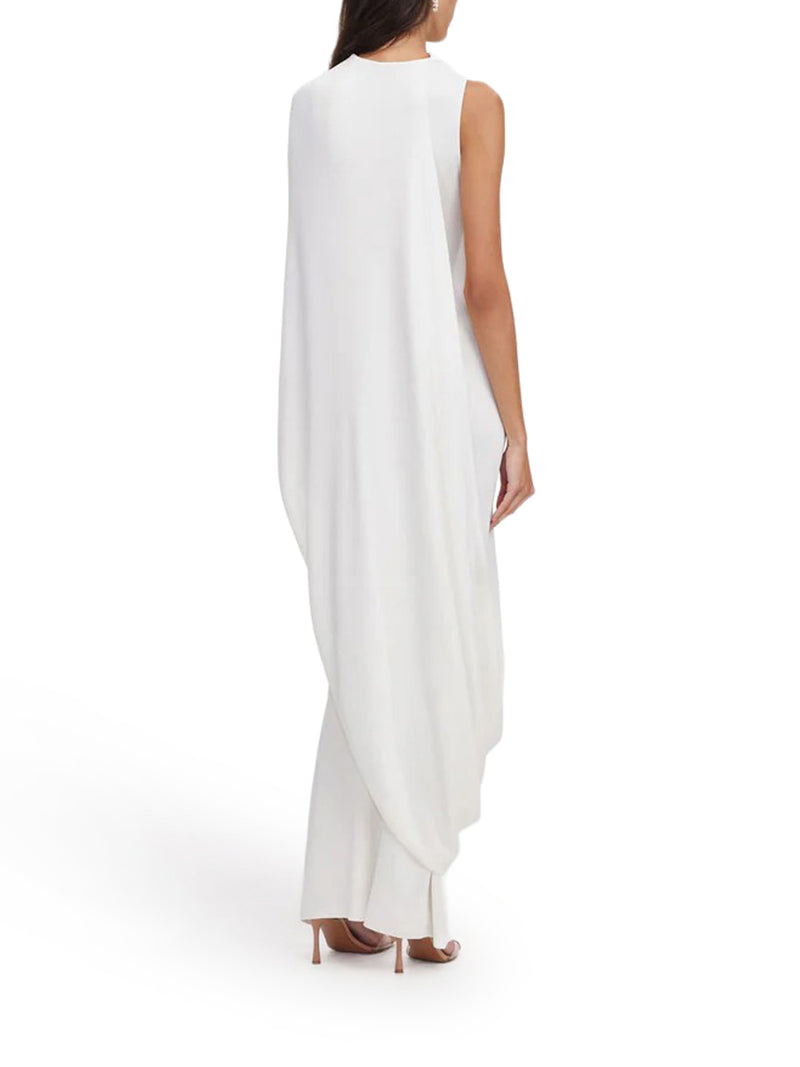 LONG DRAPED KNIT DRESS