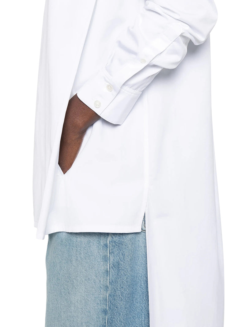 ASYMMETRIC COTTON POPLIN SHIRT