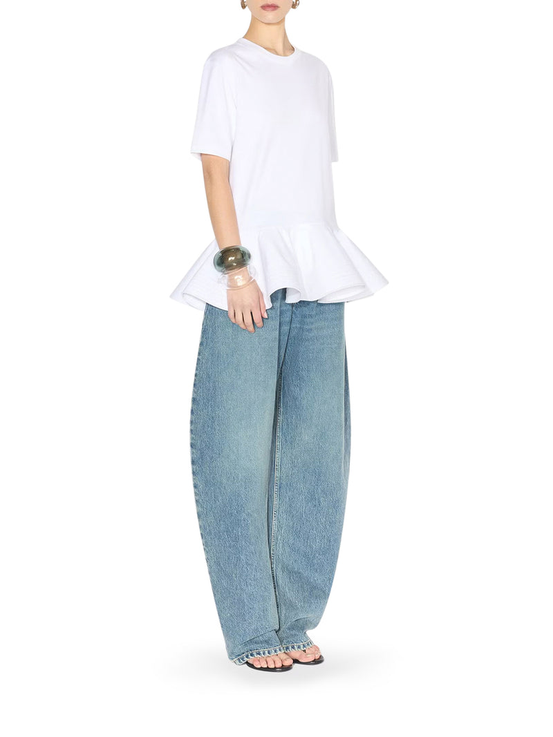 COTTON JERSEY T-SHIRT WITH CRINOLINE