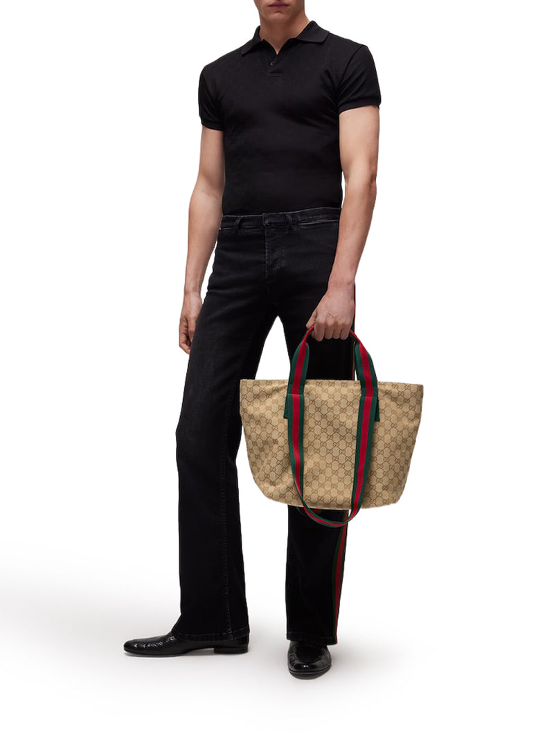 SMALL GG PRINT SHOPPING BAG