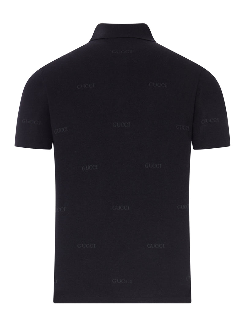 JACQUARD WOOL AND SILK POLO