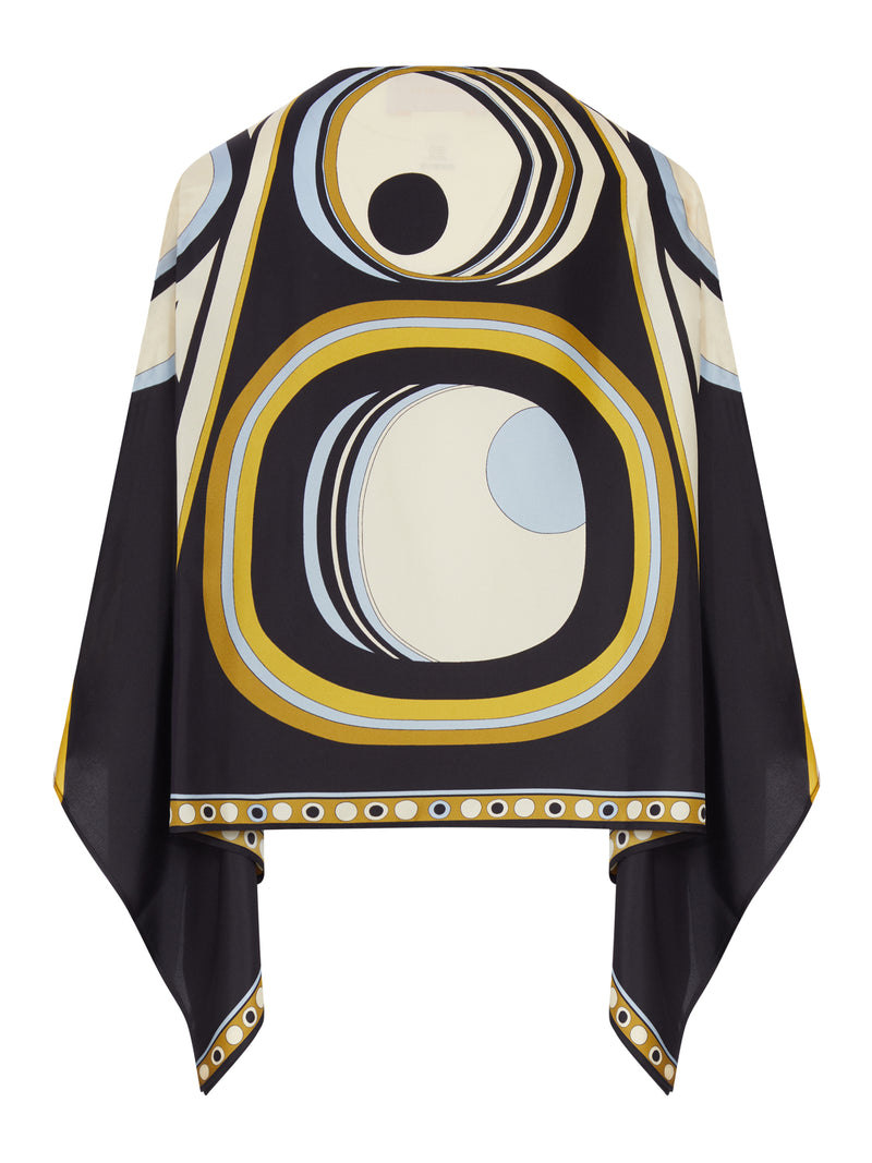 ASYMMETRIC SILK FOULARD TOP