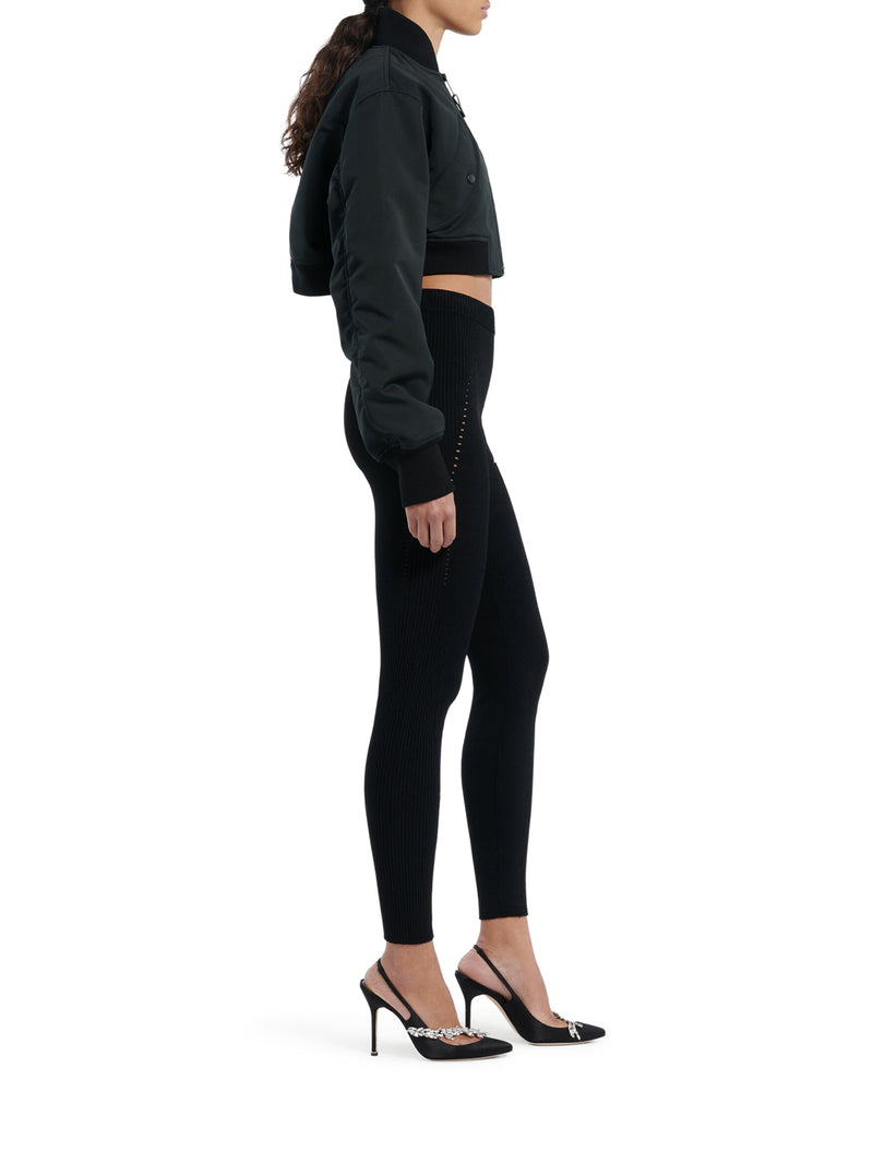 TECHWEAR LEGGINGS IN BLACK SPORTS MESH