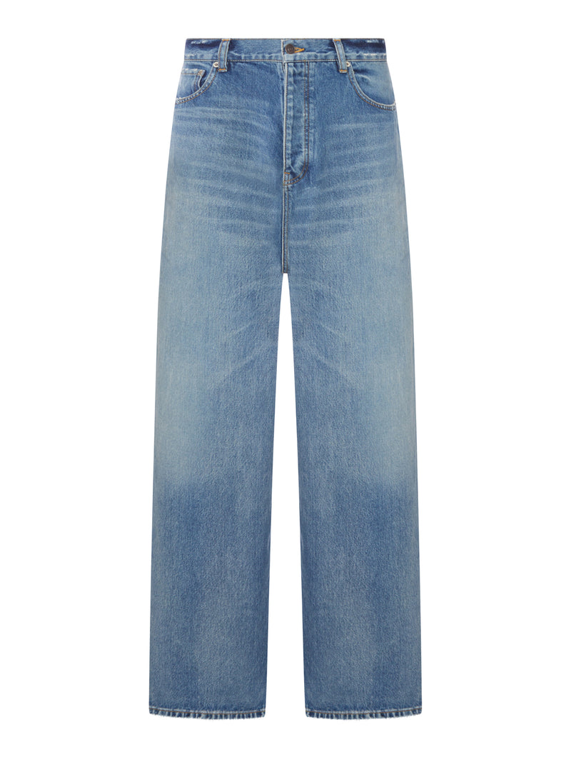 DARK BLUE ORGANIC DENIM BAGGY JEANS