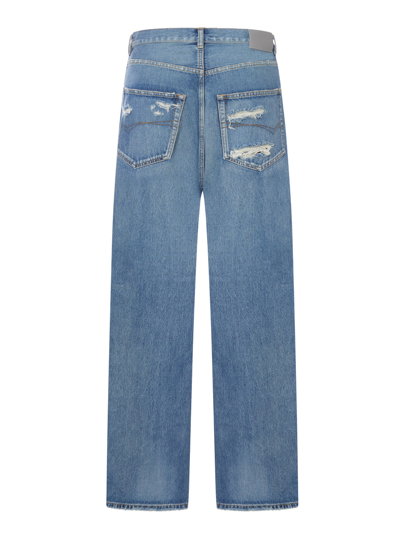 DARK BLUE ORGANIC DENIM BAGGY JEANS