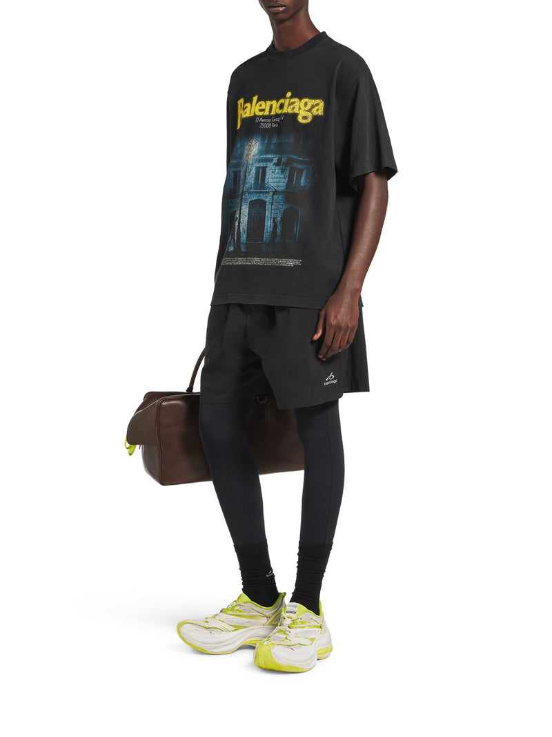 THE ADDRESS MEDIUM FIT T-SHIRT IN WASHED BLACK