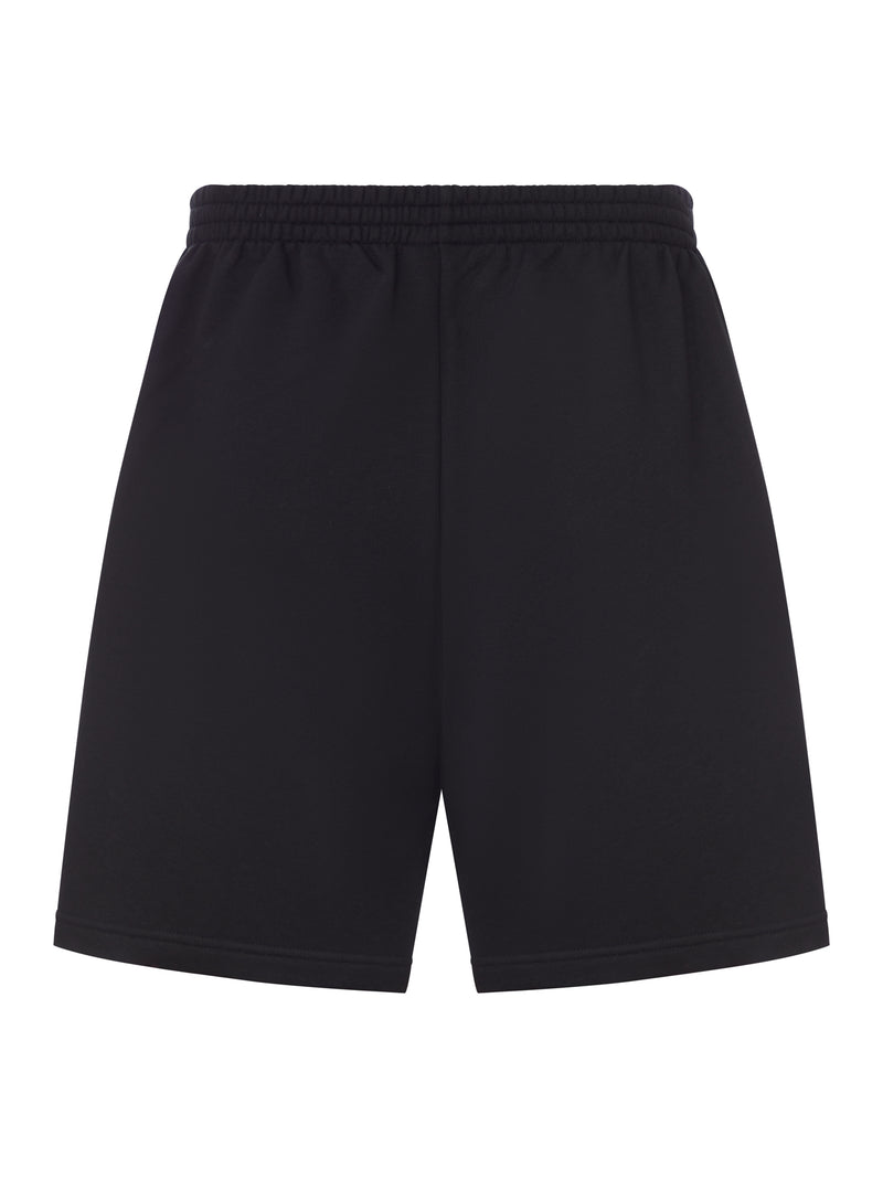 SOFT-CUT BODIES SHORTS IN BLACK DRY FLEECE