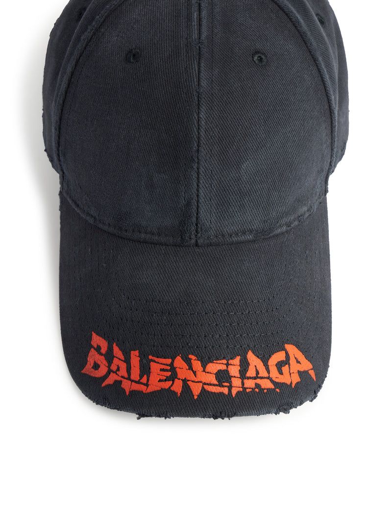 BLACK COTTON DRILL LOGO HAT