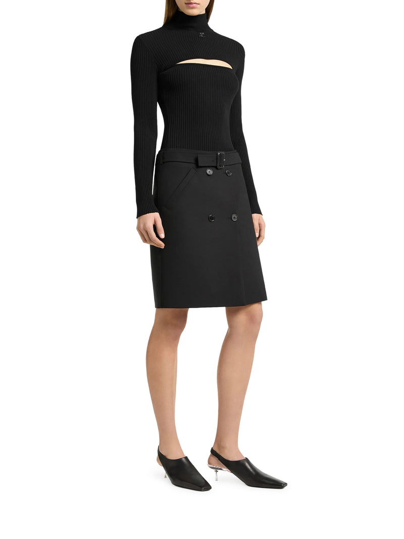 RIBBED SWEATER WITH CUT-OUT DETAIL
