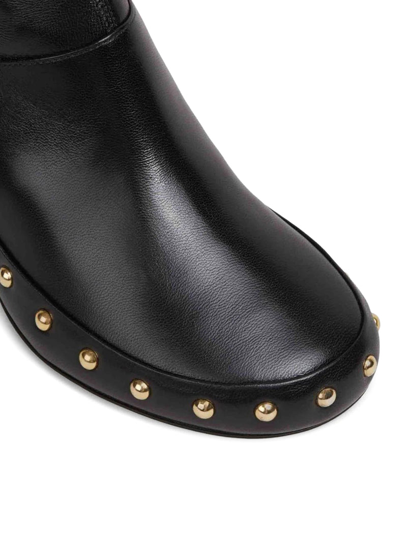 JUNIE LEATHER BOOTS WITH STUDDED DETAILS