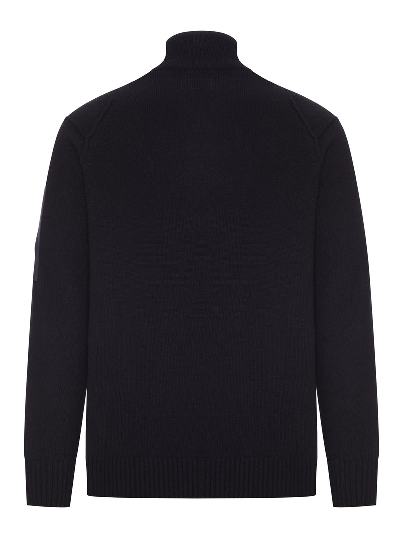WOOL TURTLENECK SWEATER WITH ZIP