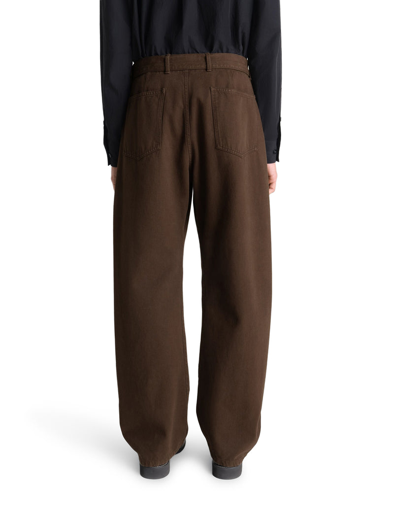 COTTON TROUSERS WITH BRAIDED BELT