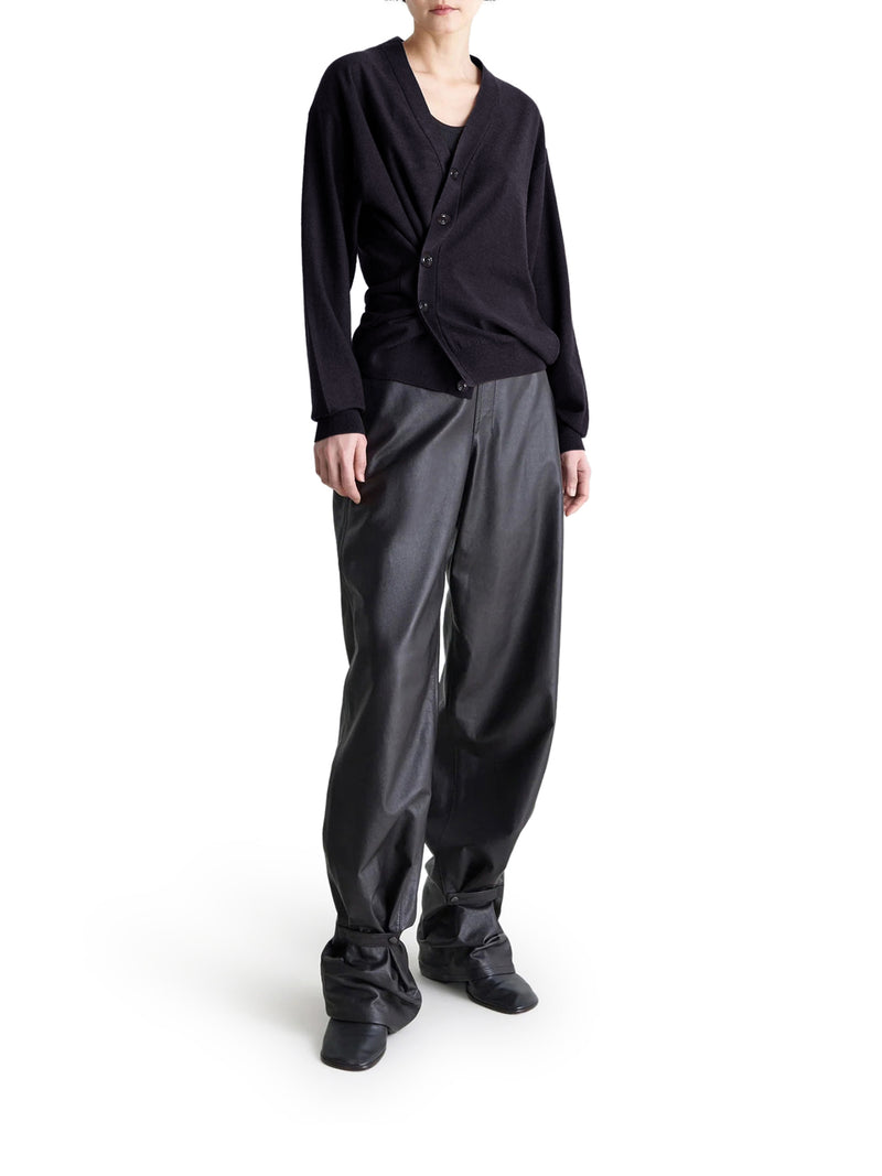 RELAXED TWISTED CARDIGAN IN MERINO BLEND