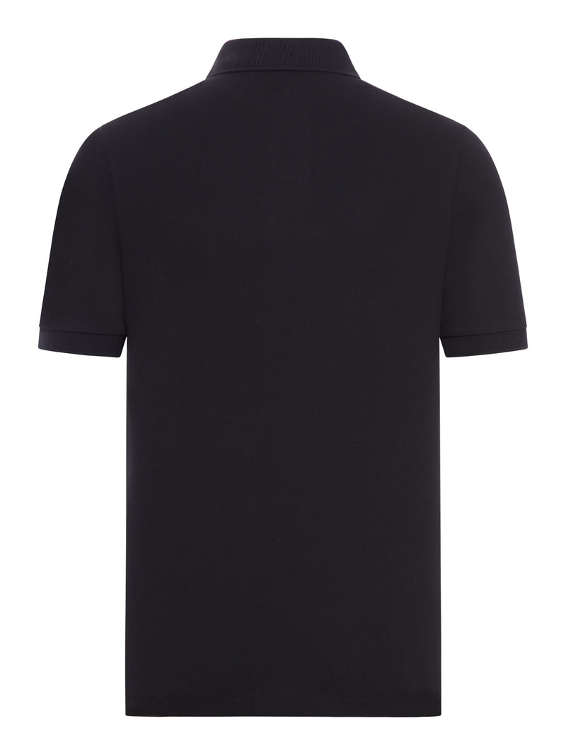 COTTON POLO SHIRT WITH LOGO PATCH