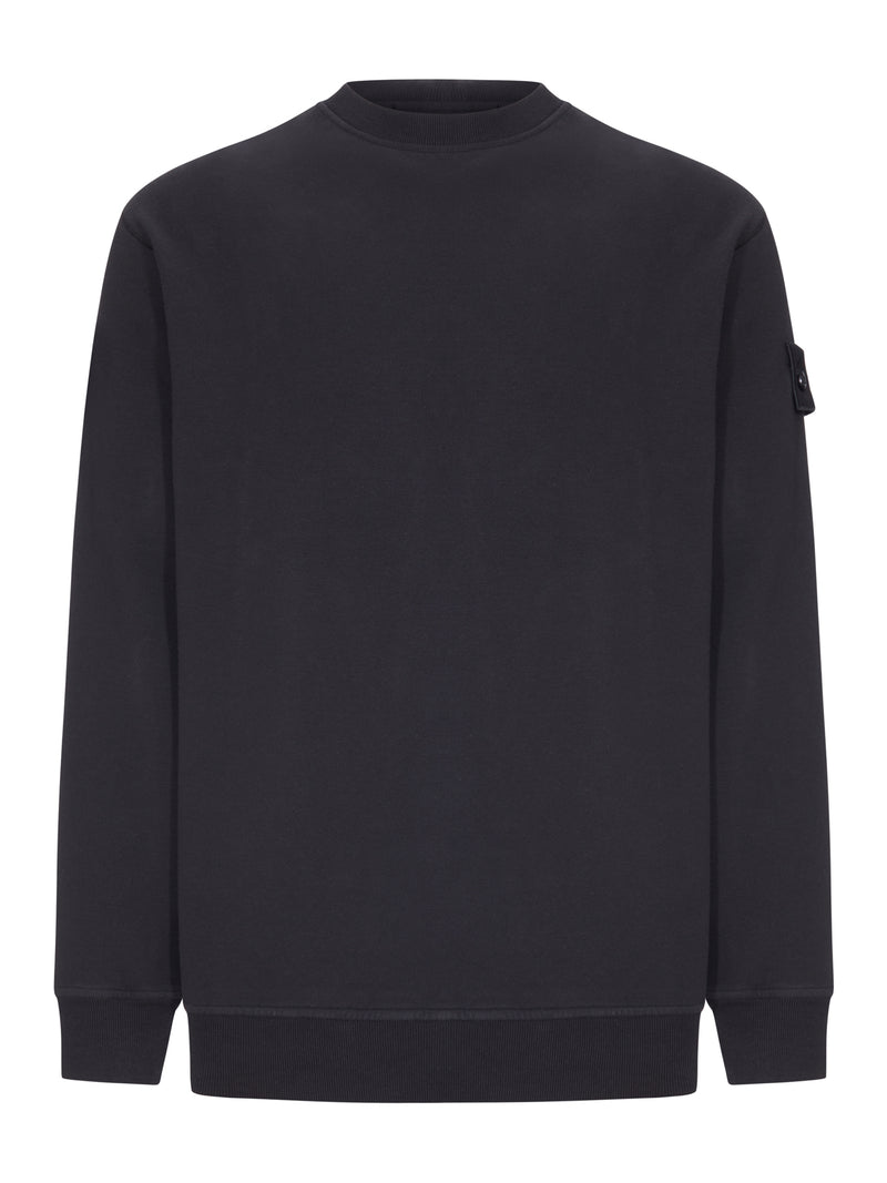 CREW NECK SWEATSHIRT IN STRETCH COTTON