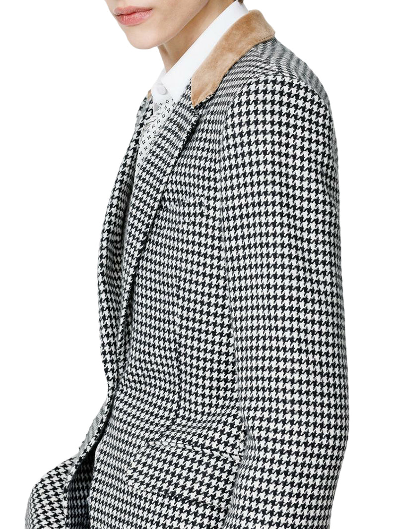 BOYFRIEND JACKET IN HOUNDSTOOTH CASHMERE