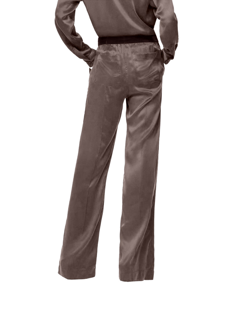 PEACH-FEEL SILK SATIN PJ PANTS