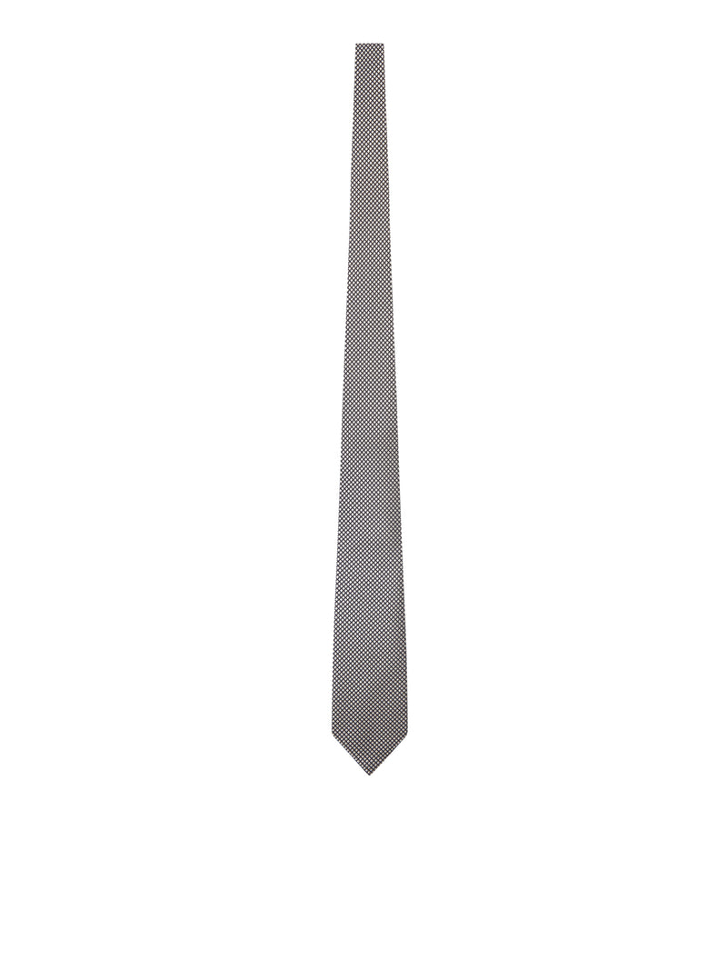 SILK TIE WITH GEOMETRIC PATTERN