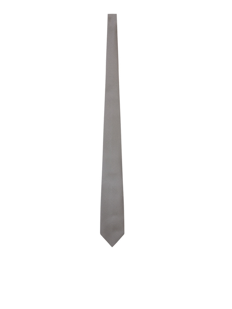 SILK TIE WITH HOUNDSTOOTH PATTERN