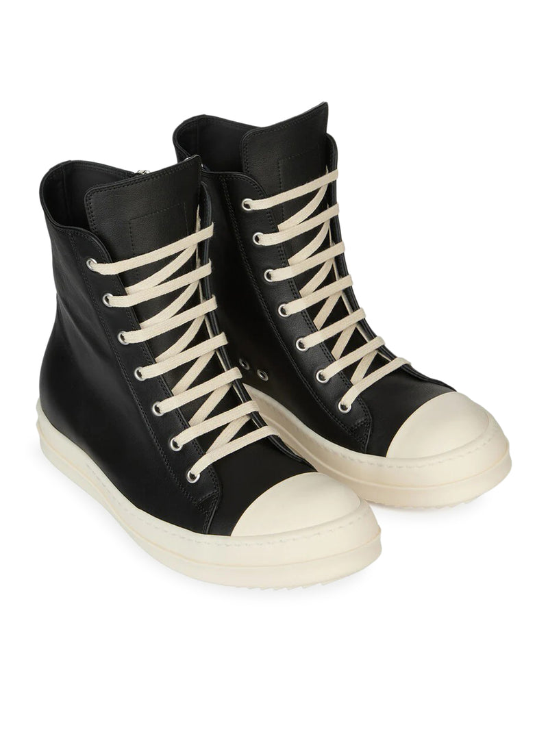 HIGH-TOP CALFSKIN SNEAKERS
