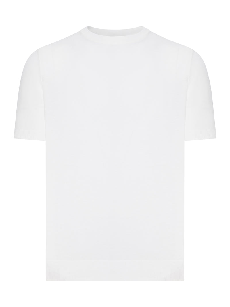 CREW NECK COTTON KNITTED T-SHIRT