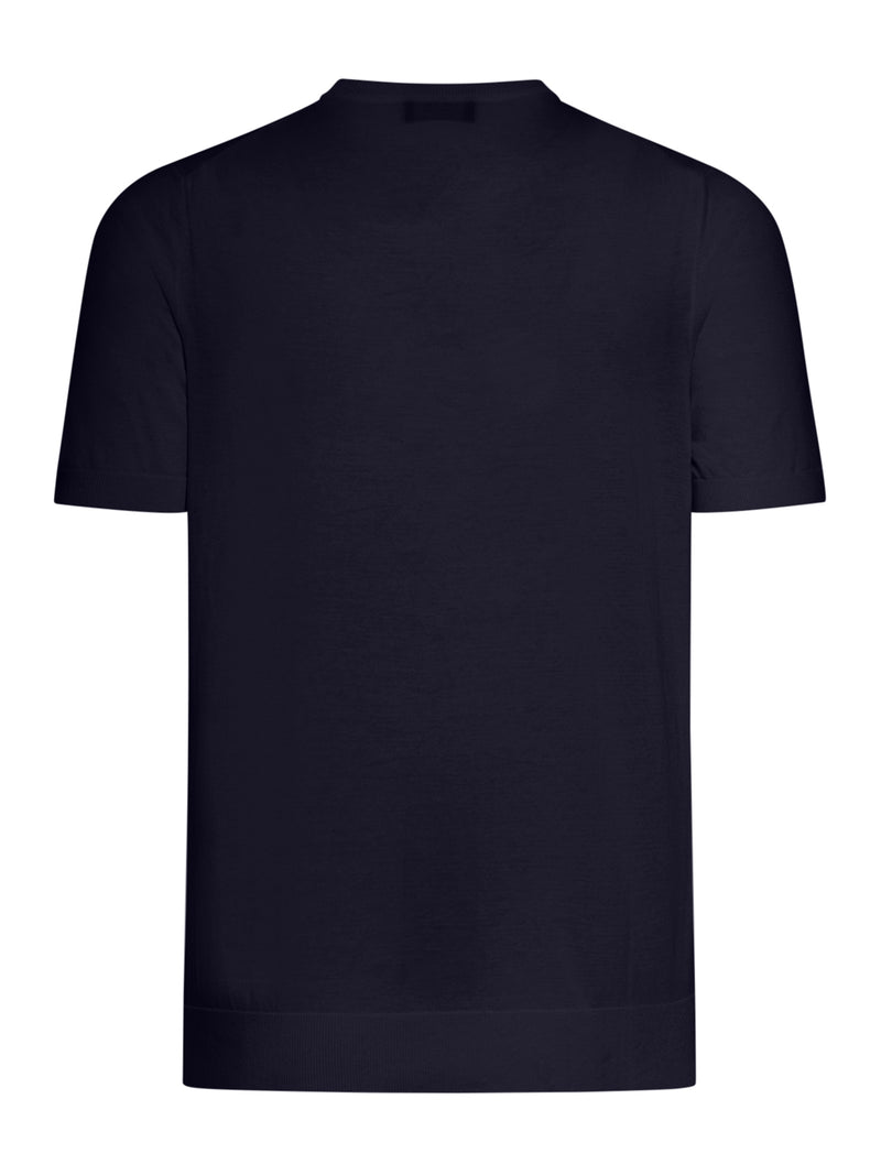CREW NECK COTTON KNITTED T-SHIRT