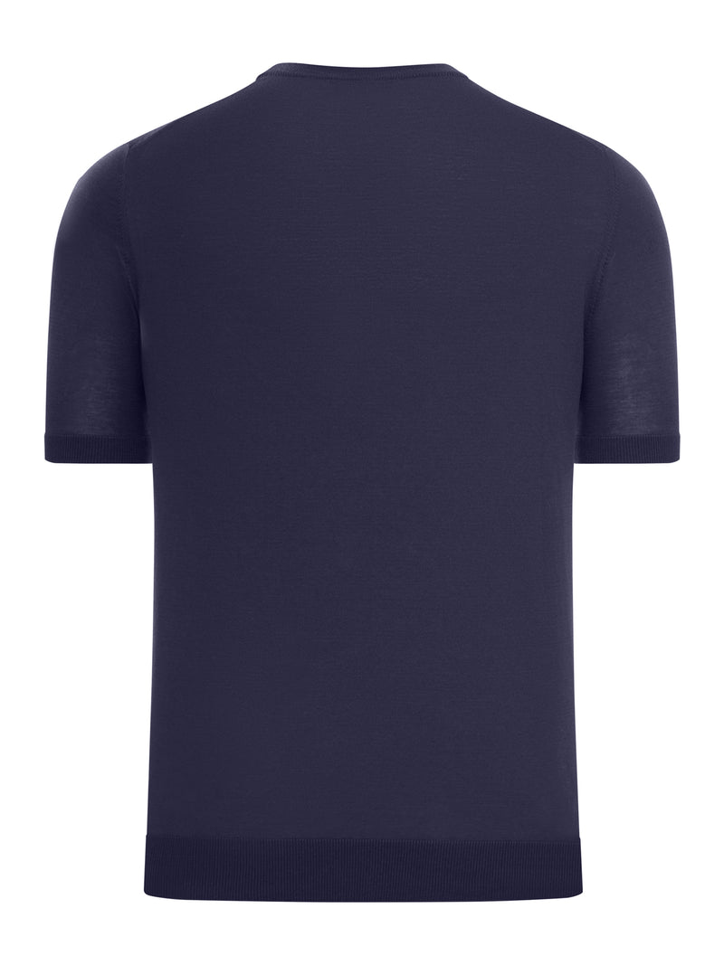 CREW NECK COTTON KNITTED T-SHIRT