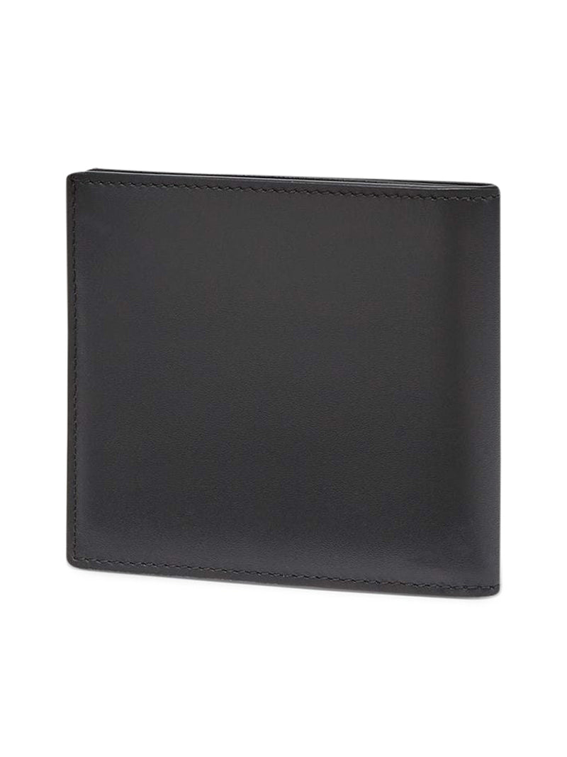 embossed logo bi-fold wallet