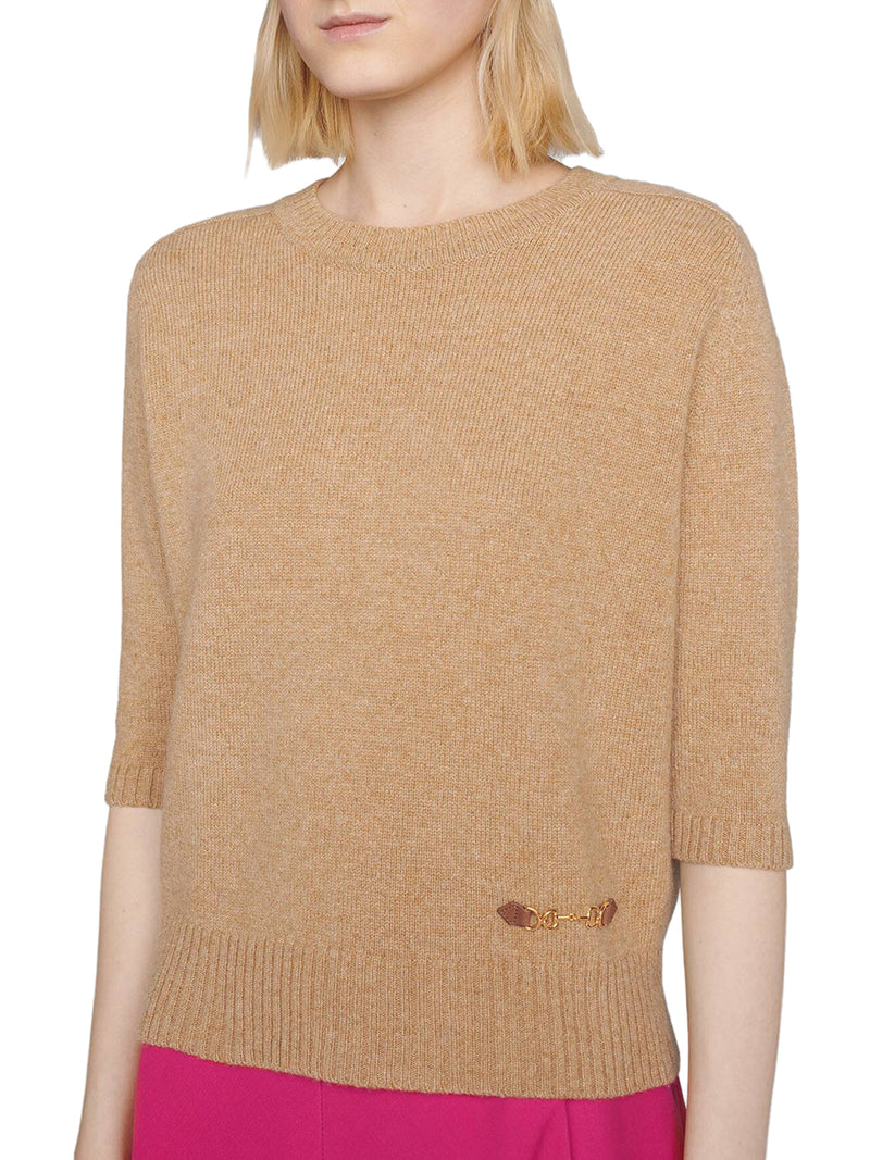 Cashmere sweater with Horsebit