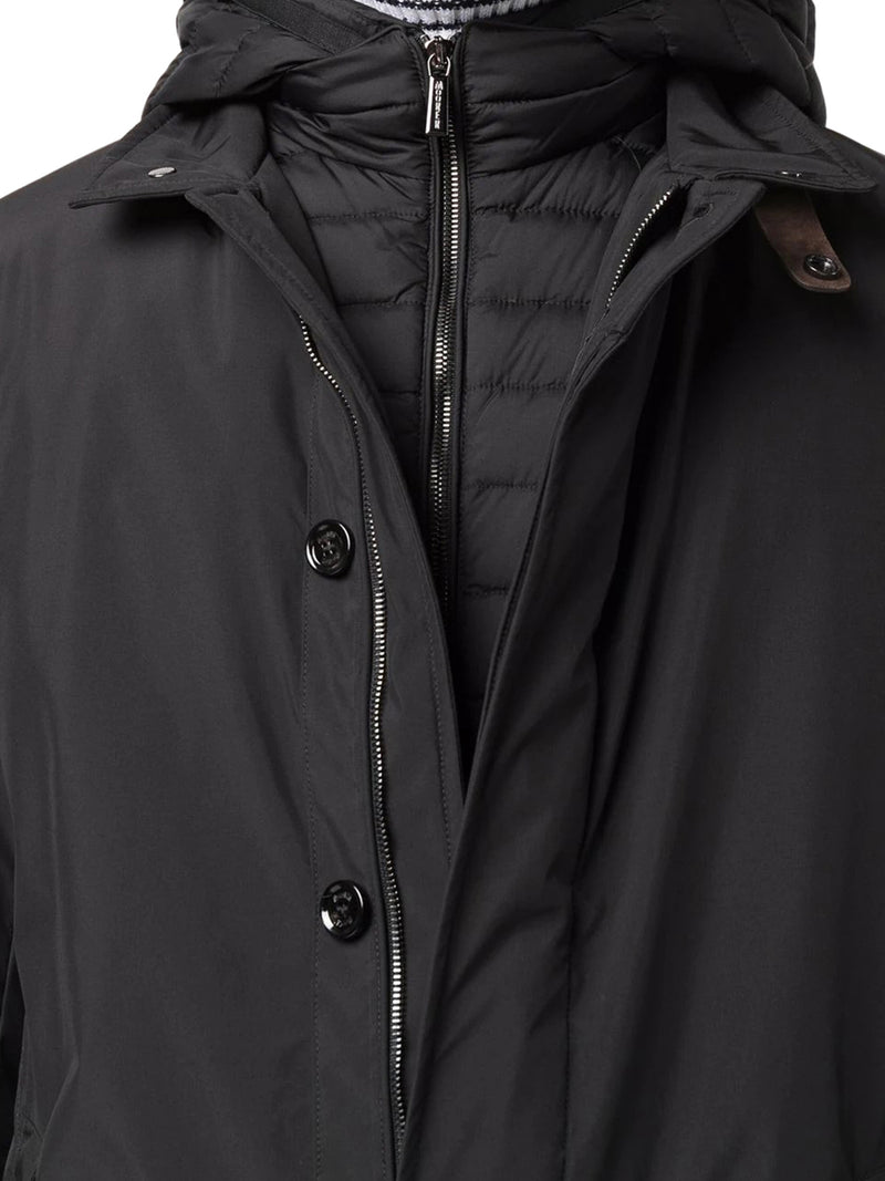 double-layer hooded coat